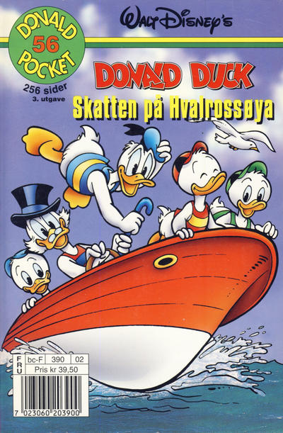 Cover for Donald Pocket (Hjemmet / Egmont, 1968 series) #56 - Donald Duck Skatten på Hvalrossøya [3. utgave bc-F 390 02]