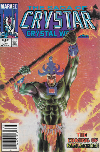 Cover for The Saga of Crystar, Crystal Warrior (Marvel, 1983 series) #7 [Newsstand]