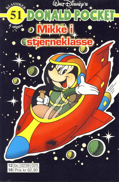 Cover for Donald Pocket (Hjemmet / Egmont, 1968 series) #51 - Mikke i stjerneklasse [4. utgave bc 0239 025]