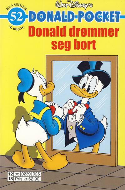 Cover for Donald Pocket (Hjemmet / Egmont, 1968 series) #52 - Donald drømmer seg bort [4. utgave bc 0239 025]