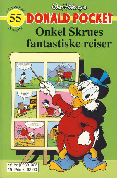 Cover for Donald Pocket (Hjemmet / Egmont, 1968 series) #55 - Onkel Skrues fantastiske reiser [3. utgave bc 0239 025]
