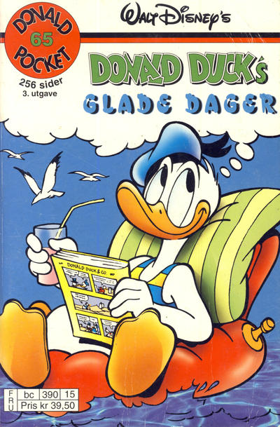 Cover for Donald Pocket (Hjemmet / Egmont, 1968 series) #65 - Donald Duck's glade dager [3. utgave bc 390 15]