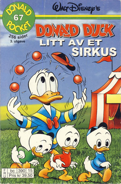 Cover for Donald Pocket (Hjemmet / Egmont, 1968 series) #67 - Donald Duck Litt av et sirkus! [3. utgave bc 390 15]