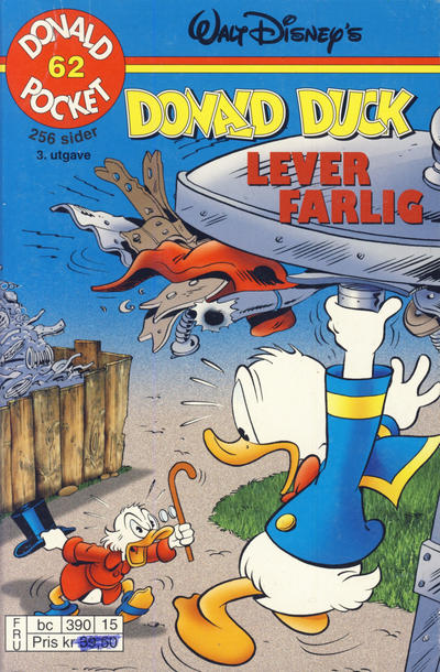 Cover for Donald Pocket (Hjemmet / Egmont, 1968 series) #62 - Donald Duck lever farlig [3. utgave bc 390 15]