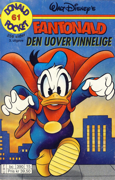 Cover for Donald Pocket (Hjemmet / Egmont, 1968 series) #61 - Fantonald den uovervinnelige [3. utgave bc 390 15]