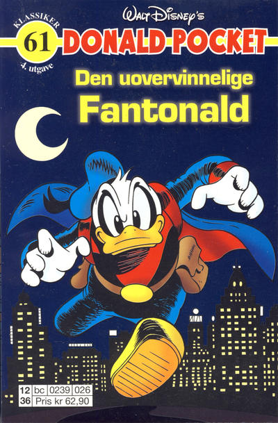 Cover for Donald Pocket (Hjemmet / Egmont, 1968 series) #61 - Fantonald den uovervinnelige [4. utgave bc 0239 026]