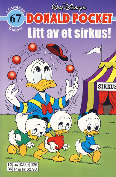 Cover for Donald Pocket (Hjemmet / Egmont, 1968 series) #67 - Litt av et sirkus! [4. utgave bc 0239 026]