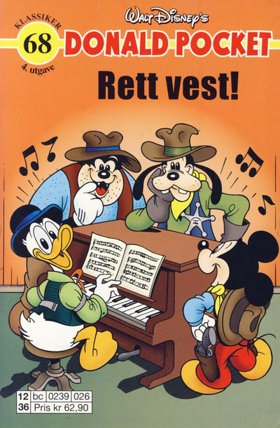 Cover for Donald Pocket (Hjemmet / Egmont, 1968 series) #68 - Rett vest! [4. utgave bc 0239 026]