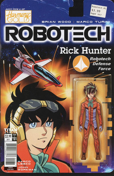Cover for Robotech (Titan, 2017 series) #1 [Cover C - Blair Shedd 'Action Figure']