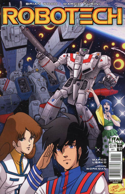 Cover for Robotech (Titan, 2017 series) #1 [Cover E - Waltrip Brothers]