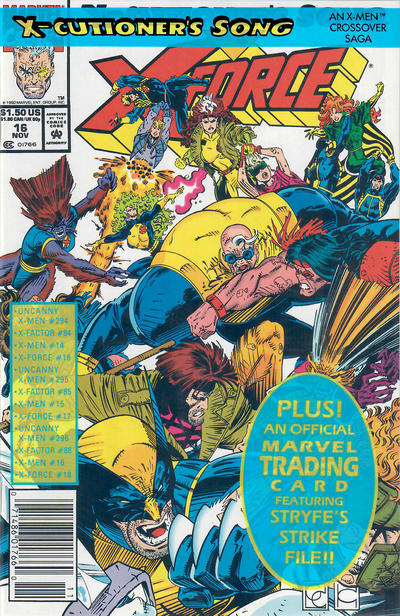Cover for X-Force (Marvel, 1991 series) #16 [Newsstand]