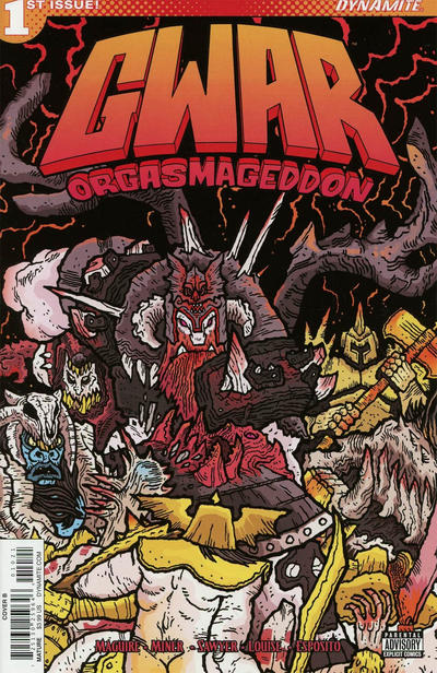 Cover for GWAR: Orgasmageddon (Dynamite Entertainment, 2017 series) #1 [Cover B Scott Wygman]