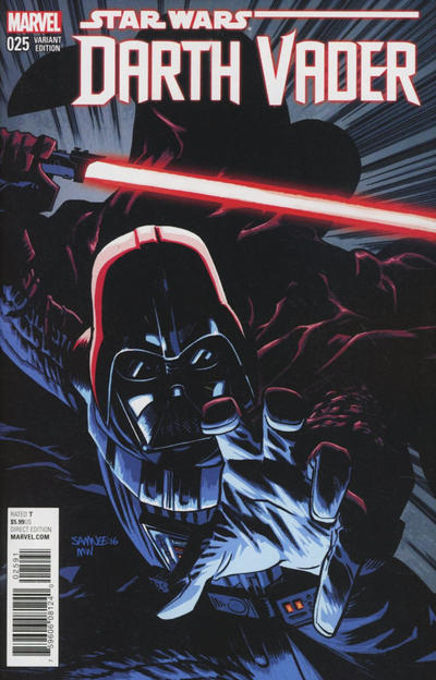 Cover for Darth Vader (Marvel, 2015 series) #25 [Chris Samnee]