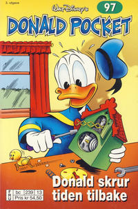 Cover for Donald Pocket (Hjemmet / Egmont, 1968 series) #97 - Donald skrur tiden tilbake [3. utgave bc 239 13]