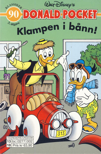 Cover for Donald Pocket (Hjemmet / Egmont, 1968 series) #90 - Klampen i bånn! [3. utgave bc 0277 002]