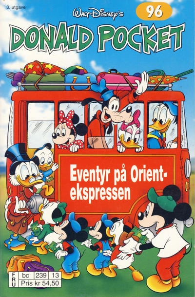 Cover for Donald Pocket (Hjemmet / Egmont, 1968 series) #96 - Eventyr på Orientekspressen [3. utgave bc 239 13]