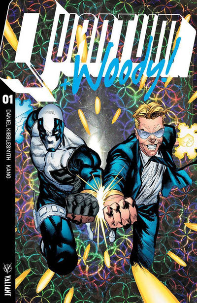 Cover for Quantum and Woody! (Valiant Entertainment, 2017 series) #1 [Cover B - Foil Enhanced - Geoff Shaw]