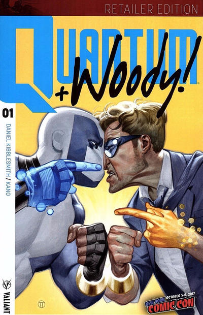 Cover for Quantum and Woody! (Valiant Entertainment, 2017 series) #1 [NYCC - Julian Totino Tedesco]