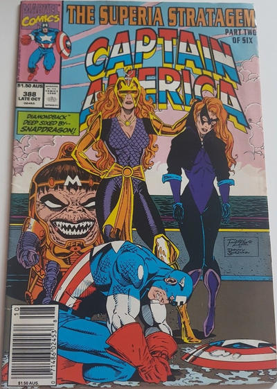 Cover for Captain America (Marvel, 1968 series) #388 [Australian]