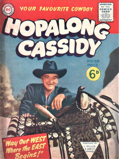 Cover for Hopalong Cassidy Comic (L. Miller & Son, 1950 series) #108
