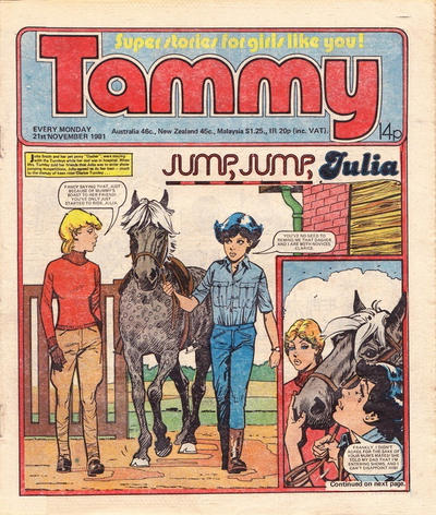 Cover for Tammy (IPC, 1971 series) #21 November 1981