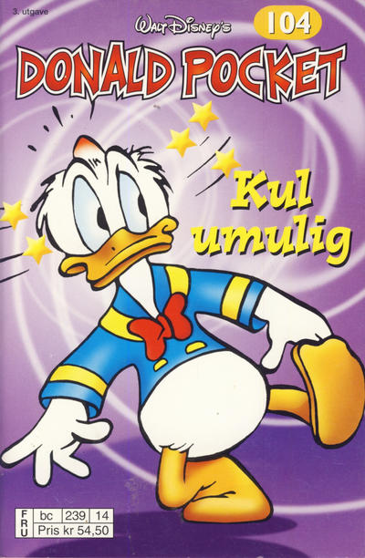 Cover for Donald Pocket (Hjemmet / Egmont, 1968 series) #104 - Kul umulig [3. utgave bc 239 14]