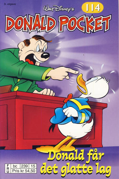 Cover for Donald Pocket (Hjemmet / Egmont, 1968 series) #114 - Donald får det glatte lag [3. utgave bc 239 15]