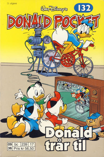Cover for Donald Pocket (Hjemmet / Egmont, 1968 series) #132 - Donald trår til [3. utgave bc 239 17]