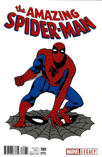 Cover for Amazing Spider-Man (Marvel, 2015 series) #789 [Variant Edition - ‘1965 T-Shirt’ - Steve Ditko Cover]