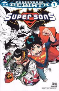 Cover Thumbnail for Super Sons (DC, 2017 series) #1 [ComicsPro Jorge Jimenez Partial Color Cover]