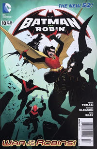 Cover for Batman and Robin (DC, 2011 series) #10 [Newsstand]