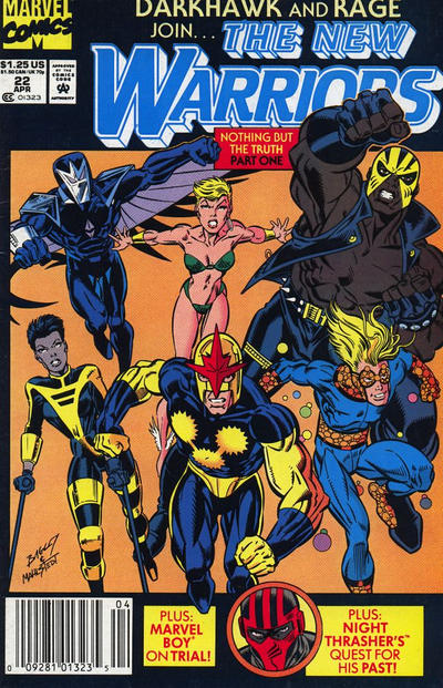 Cover for The New Warriors (Marvel, 1990 series) #22