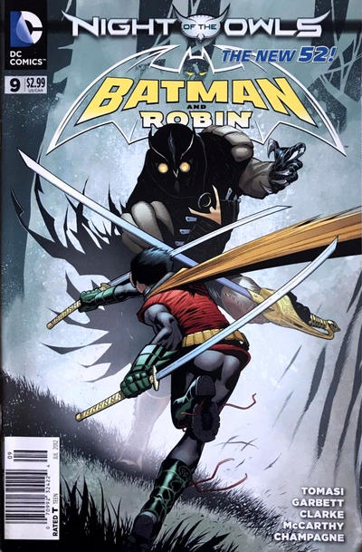 Cover for Batman and Robin (DC, 2011 series) #9 [Newsstand]