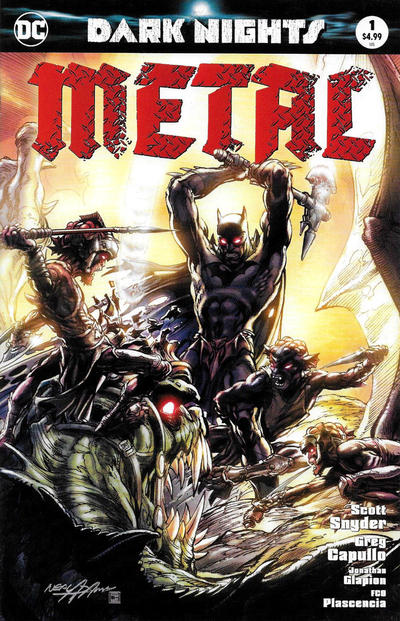 Cover for Dark Nights: Metal (DC, 2017 series) #1 [Legends Comics and Games Neal Adams Cover]