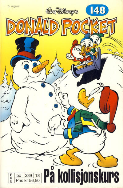 Cover for Donald Pocket (Hjemmet / Egmont, 1968 series) #148 - På kollisjonskurs [3. utgave bc 239 18]