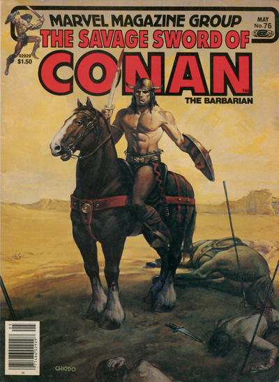 Cover for The Savage Sword of Conan (Marvel, 1974 series) #76 [Newsstand]