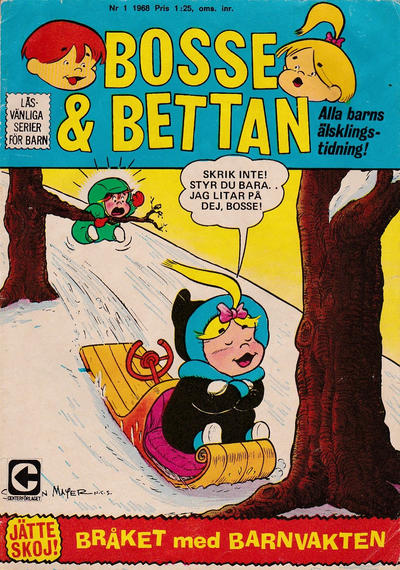 Cover for Bosse och Bettan (Centerförlaget, 1963 series) #1/1968