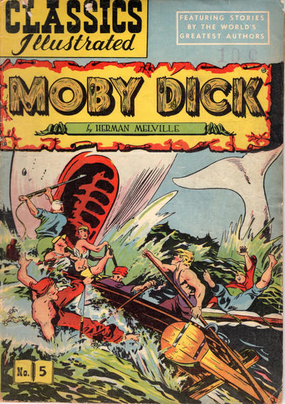 Cover for Classics Illustrated (Gilberton, 1947 series) #5 [HRN 87] - Moby Dick