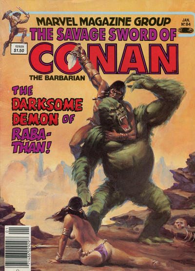 Cover for The Savage Sword of Conan (Marvel, 1974 series) #84 [Newsstand]