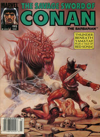 Cover for The Savage Sword of Conan (Marvel, 1974 series) #195 [Newsstand]