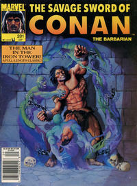 Cover for The Savage Sword of Conan (Marvel, 1974 series) #201 [Newsstand]