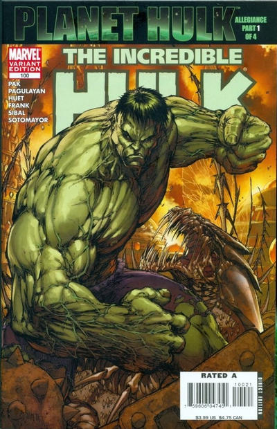 Cover for Incredible Hulk (Marvel, 2000 series) #100 [Michael Turner Variant]