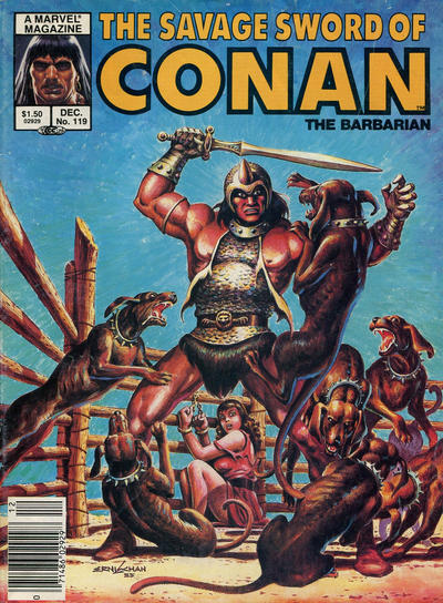 Cover for The Savage Sword of Conan (Marvel, 1974 series) #119 [Newsstand]