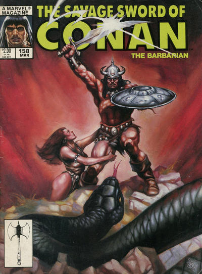 Cover for The Savage Sword of Conan (Marvel, 1974 series) #158 [Direct]