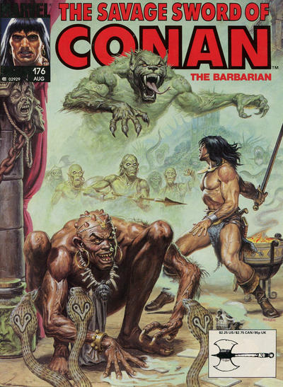 Cover for The Savage Sword of Conan (Marvel, 1974 series) #176 [Direct]