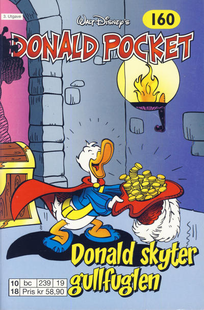 Cover for Donald Pocket (Hjemmet / Egmont, 1968 series) #160 - Donald skyter gullfuglen [3. utgave bc 239 19]