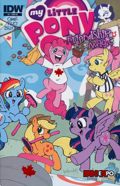Cover for My Little Pony: Friendship Is Magic (IDW, 2012 series) #1 [Cover RE - 2014 Canada Fan Expo Exclusive - Katie Cook]
