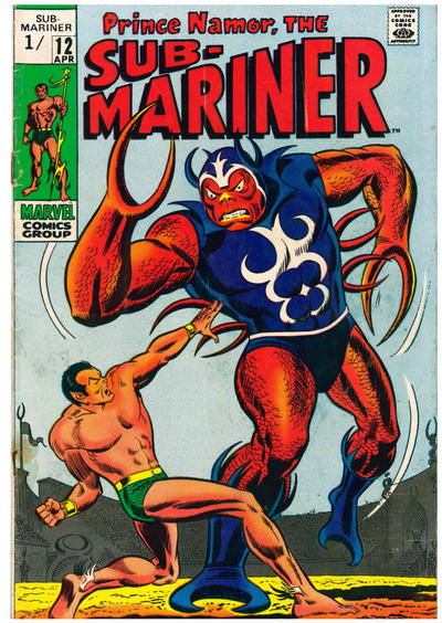 Cover for Sub-Mariner (Marvel, 1968 series) #12 [British]