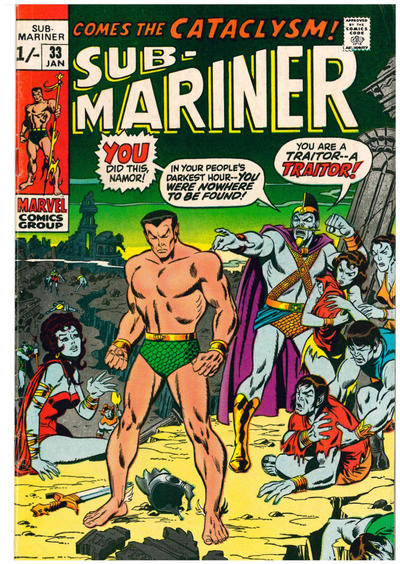 Cover for Sub-Mariner (Marvel, 1968 series) #33 [British]