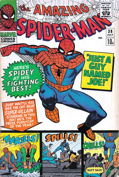 Cover for The Amazing Spider-Man (Marvel, 1963 series) #38 [British]